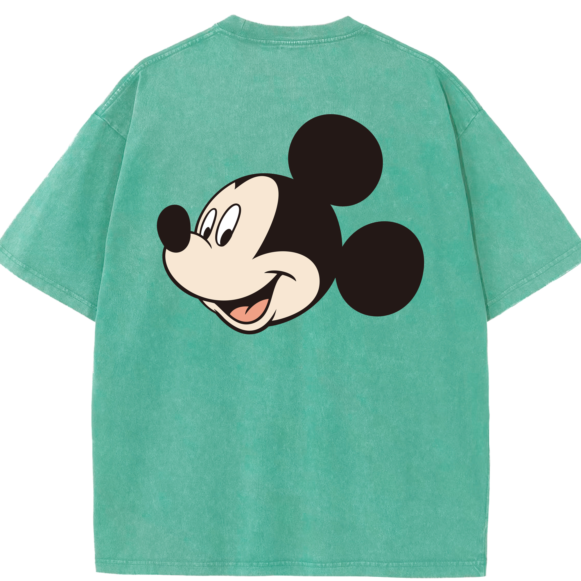 （画像用） ミッキーマウス Mickey Mouse 綿100% ヴィンテージ風 半袖Tシャツ（背面プリント）